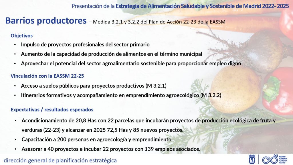 Presentación de nueva Estrategia de Alimentación Saludable y Sostenible de Madrid 2022-2025 - Noticias
